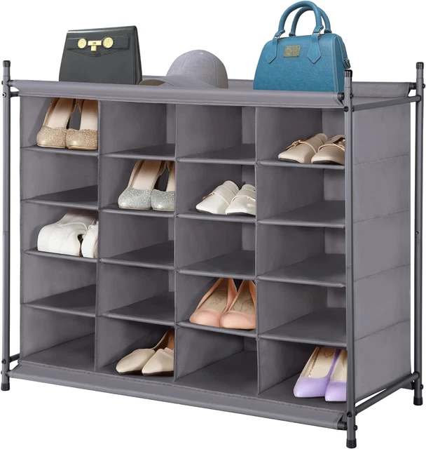 STORAGE MANIAC Stackable Shoe Cubby Organizer, Free Standing Shoe Cube Rack for
