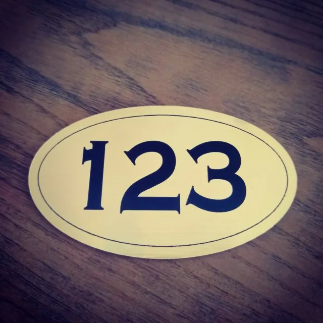 Engraved Sign Office Room Number Door Street Plate House Hotel Adhesive backing