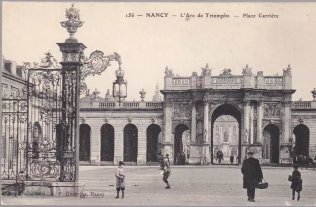 NANCY 54 Arc de Triomphe Place de la Carrière CPA animée non-circulée début 1900
