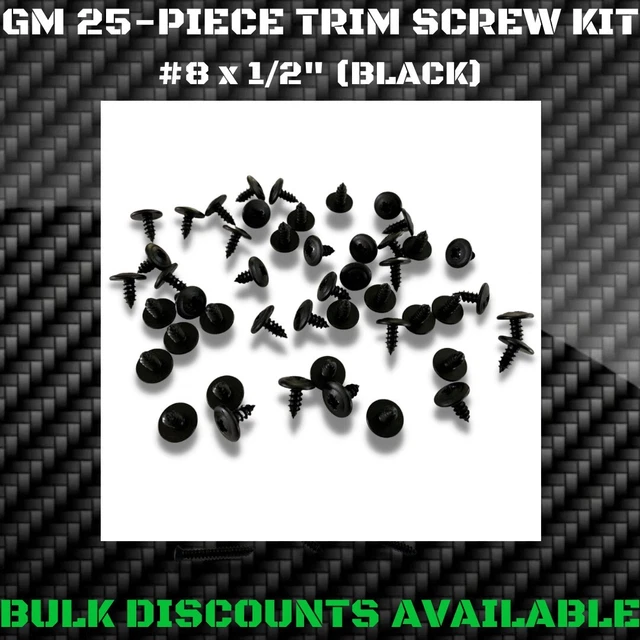 GM 25 Piezas De Moldura Exterior Retenedor De Clip De Moldeo Reveal Kit De Tornillos De Reparacion 4 X 38 Pulgadas Compatible Con Chevrolet