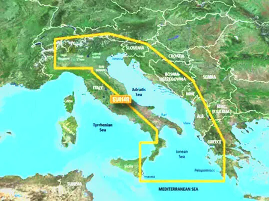 BlueChart g3 HXEU014R Italy, Adriatic Sea,Croatia g2 Garmin 2023 micro SD Card