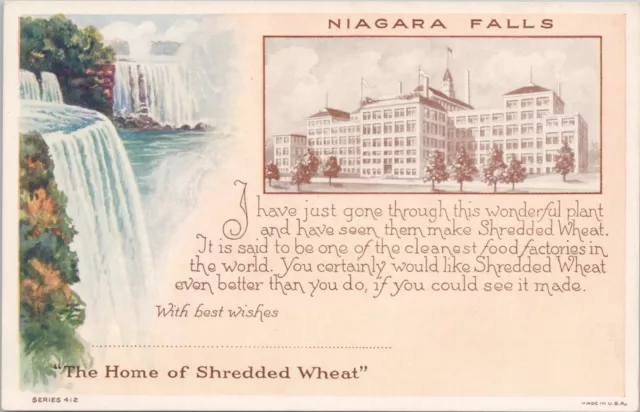 Advertising PC Shredded Wheat Cereal Niagara Falls New York early 1900s