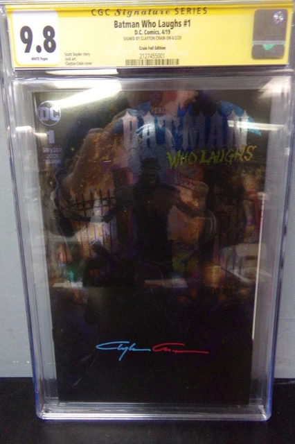 Dc Comics Batman Who Laughs Signature Series  #1 With Cgc 9.8 Grade