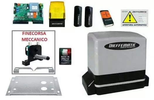 Kit Automatización Puerta Automática Corredero 600Kg 230V Torino Bari Napoli Dmf