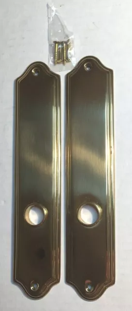 Door Knob Back Plates Escutcheons, Solid Polished Brass  German Quality!