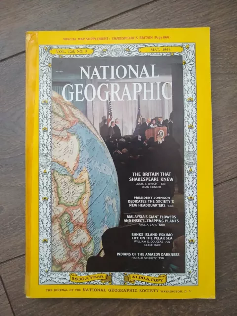 Perfect Birthday Christmas Gift National Geographic Magazine MAY 1964