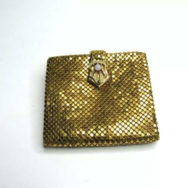Vintage Bond Street LTD Wallet Chain Mesh Gold Jeweled Clasp/Snap W.Germany