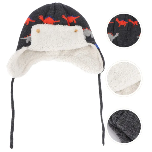 Paraorecchie jacquard berretto neonato antivento cappelli da neve per bambini berretto bambini