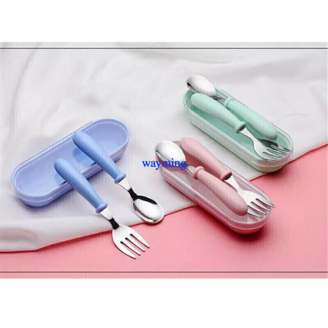 Baby Fork Spoon Cutlery Set Toddler Food Feeding Tableware Lunch Tool