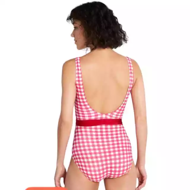 Esther Williams Red Gingham The Peggy Sue One-Piece Swimsuit Size 14 New 2