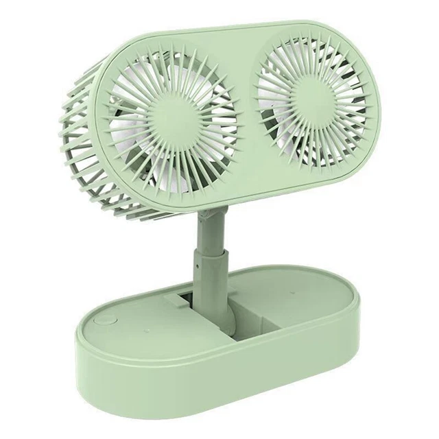 Mini Ventilateur à Double TêTe Ventilateur Pliable Portable USB Ventilateur à C7