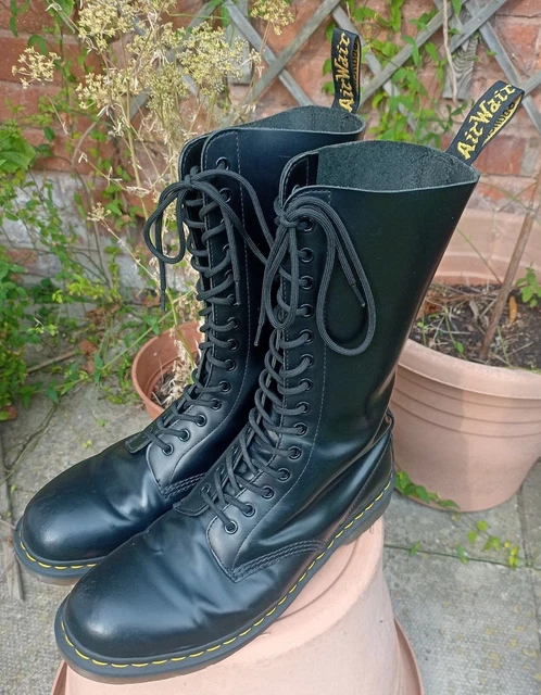 DR MARTENS 1919 Black 10 Hole Fine HairCell High Boots UK 7 9 RRP 159 EUR 153 02 PicClick IT