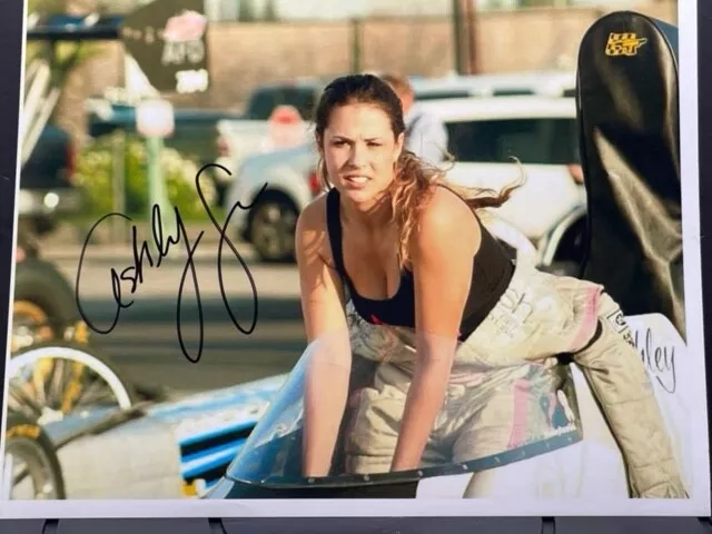 Vrhtf Nhra Vtg Signed By "Ashley Sanford" Gelish A/Fuel Dragster 8" X 10" Photo