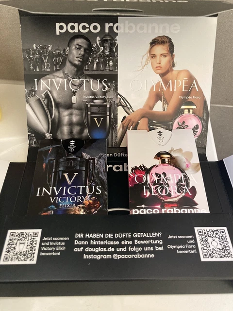 paco rabanne invictus und Flora jeweils 0,3 ml Proben Box Neu