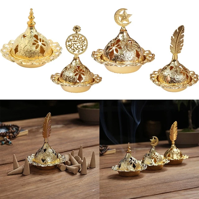 Incienso vaporizador calabaza metal Mubarak juramento musulmán decoración Ramadán