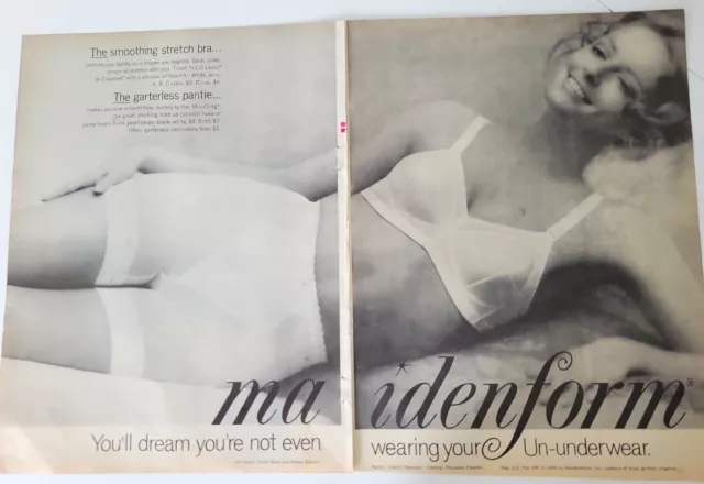 1971 women's Maidenform seen less bra no seams vintage ad
