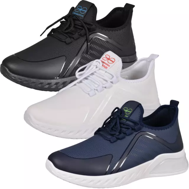 Crosshatch Men Trainers Lightweight Lace up Sport Gym Sneaker Shoes UK Size 7-12