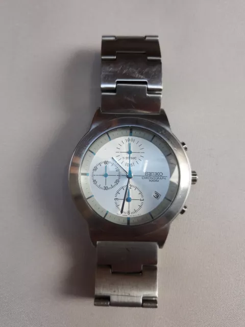 Seiko - 100 M - Cronografo - 7T92 0DA0 - Orologio Uomo - Quarzo - Vintage