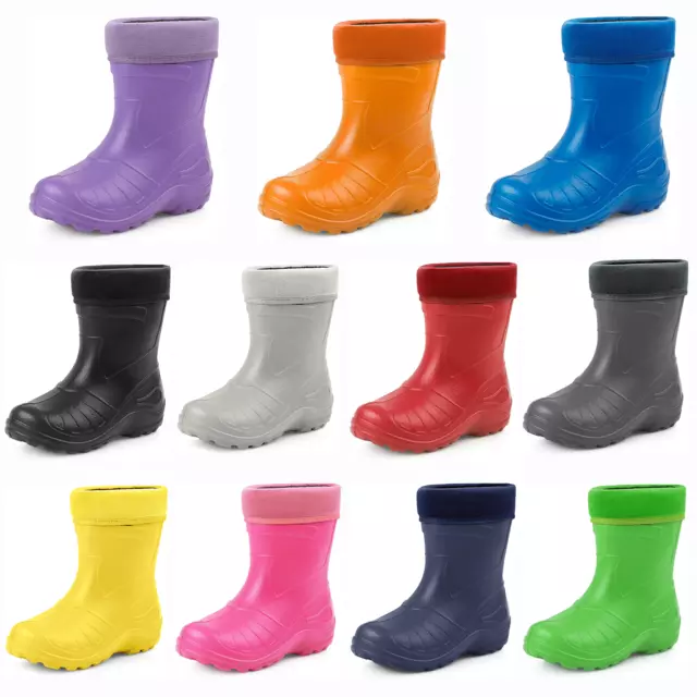 Kids Boys Girls Wellies Wellington Boots Rainy Boots ULTRALIGHT size UK 5-2.5