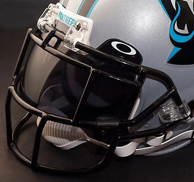 CAROLINA PANTHERS NFL Schutt EGOP Football Helmet Facemask/Faceguard (BLACK)