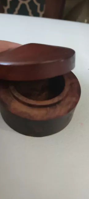 Mini Box Round IN Wood Briar Vintage