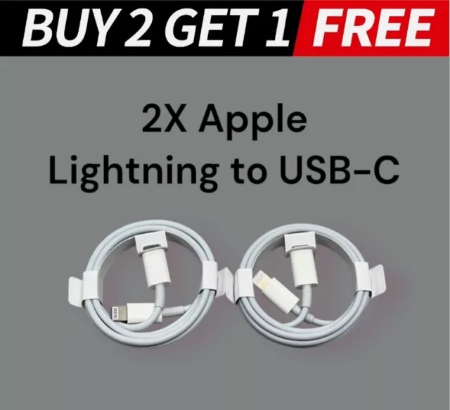 (NEW) 2 PACK USB-C to iPhone Cable Charging Cord for Apple iPhone OEM