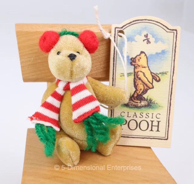 DISNEY GUND CLASSIC POOH BEAR 3 Plush Christmas Ornament Jointed Arms disney-gund-classic-pooh-bear-3-plush-christmas-ornament-jointed-arms