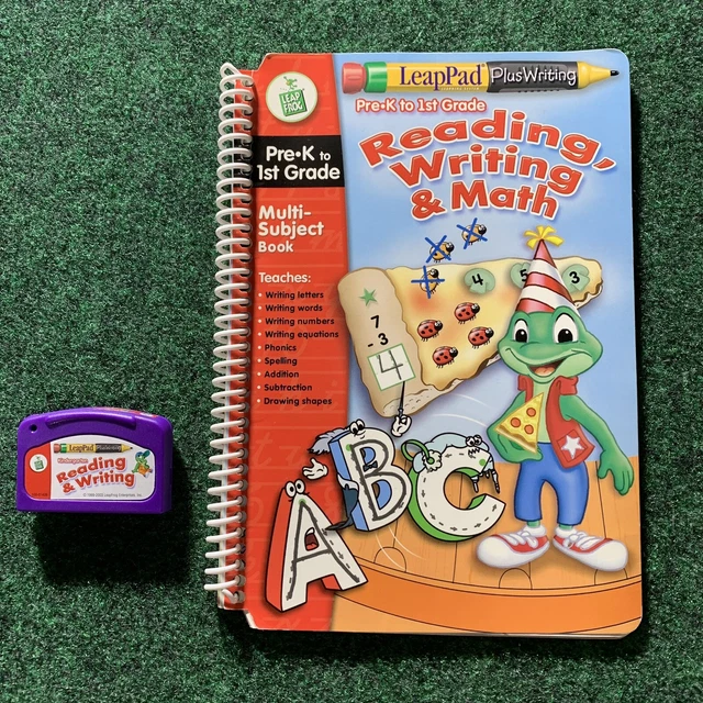 LEAPFROG LEAPPAD PLUS Writing READING WRITING MATH Book Cartridge Pre K ...