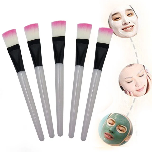 2 piezas Nuevo Fácil Lavado Belleza Rosa Cuidado de la Piel Herramienta de Mezcla de Barro Maquillaje Máscara Facial Cepillo