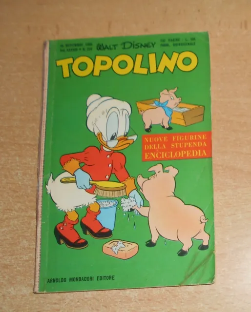 Ed.mondadori  Serie  Topolino   N° 223  1959  Originale  !!!!!