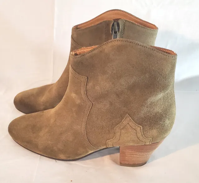 Isabel Marant Women's Size 37 Dicker Boot in Tan Suede Western