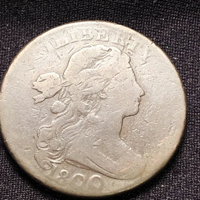 1800 Draped Bust US Copper Large Cent 1C - S-203 R.3 Very Nice Scarce Early Coop
