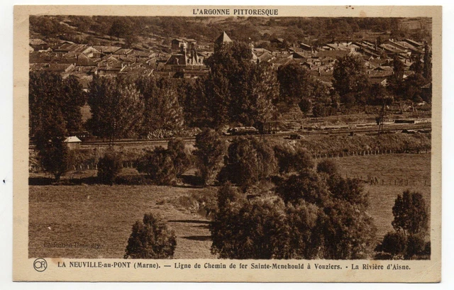 LA NEUVILLE AU PONT - Marne - CPA 51 - Ligne de Chemin de Fer