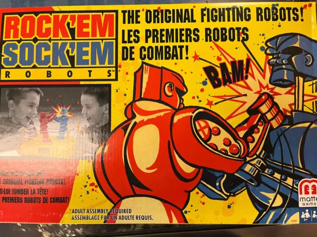 Rock'Em Sock'Em Robots - Mattel Games Board Game New!