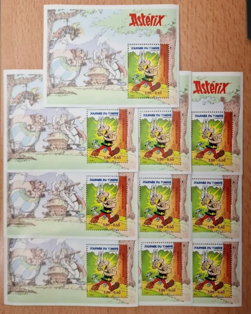 Bloc feuillet BF 22  lot de 10 Journée du timbre Astérix 1999 Neuf**