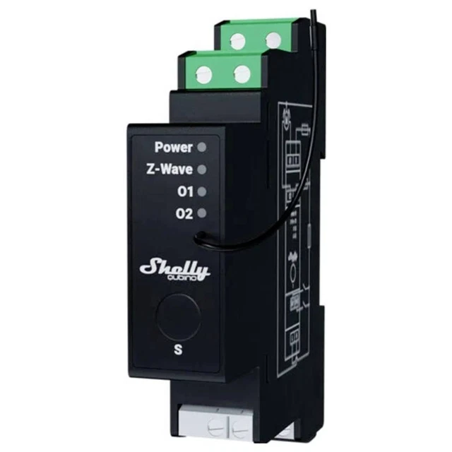 SHELLY SHELLY WAVE PRO Shutter Relais pour rail DIN Z-Wave EUR 141,98 ...
