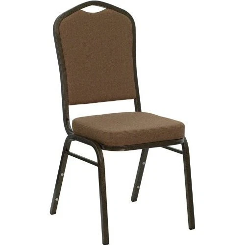 10 PACK Banquet Chair Coffee Fabric Restaurant Chair Crown Back Stacking Chair