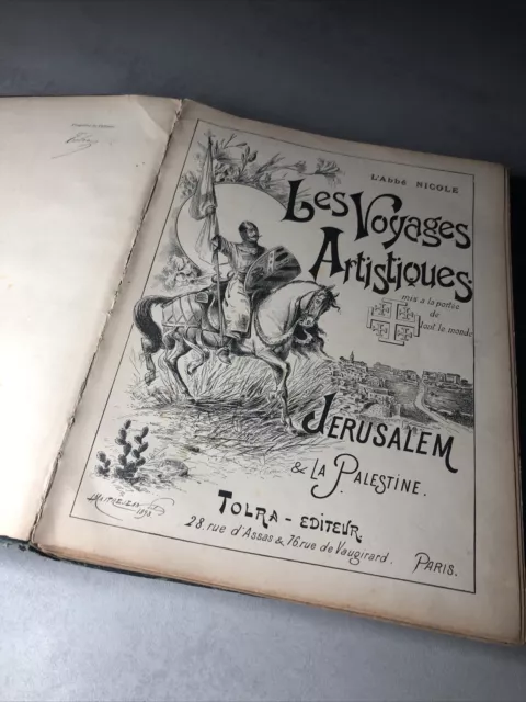 LES VOYAGES ARTISTIQUES Livres relie rare tres ancien antiquité 1899 Abbé NICOLE