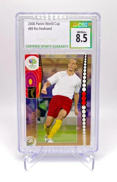 2006 Rio Ferdinand Panini World Cup England Soccer Card #89 CSG 8.5 Man United