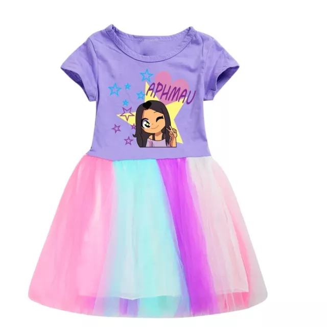 APHMAU Vestidos De Fiesta Para Ninas Cotton Baby Kids Pink Dress Dresses girls