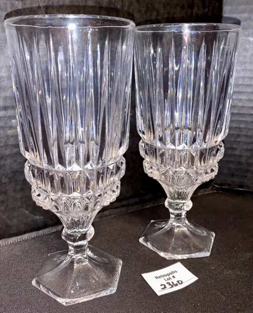 Vintage Fostoria Heritage Iced Tea Glass set of 2 Clear 10oz 7 1/8" 147115
