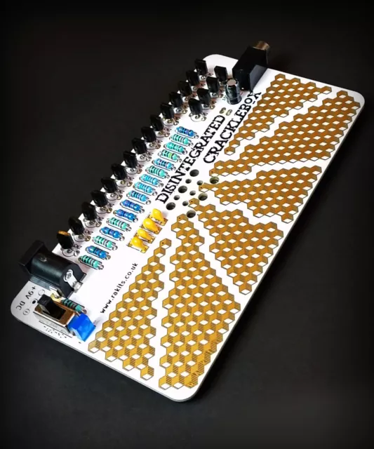 Disintegrated Cracklebox Noisemaker DIY synth soldering kit by Rakit.