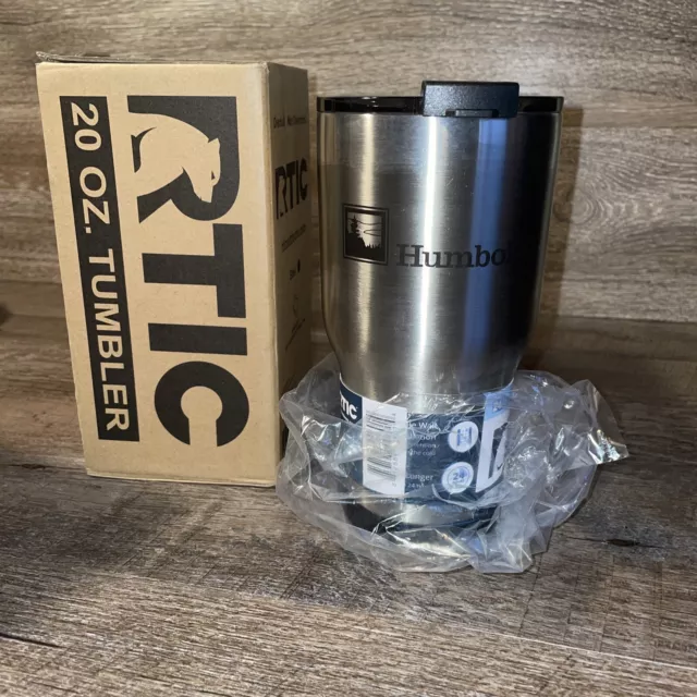 RTIC 20oz Tumbler Stainless Steel W/  Splashproof Lid All Weather Wood Humboldt￼