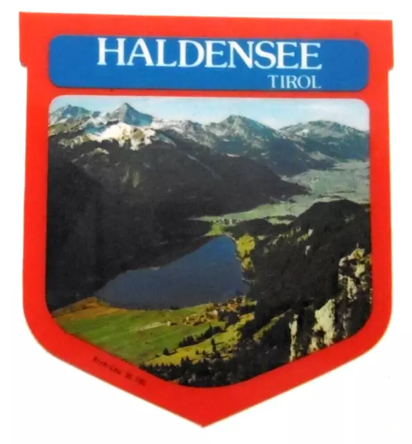 Souvenir-Aufkleber Haldensee Tannheim Tal Vils Lech Tyrol Austria 80er