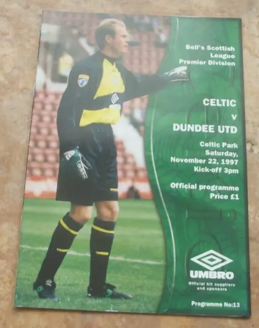 1997-98 (Nov)  Celtic v Dundee United  - Scottish Premier League