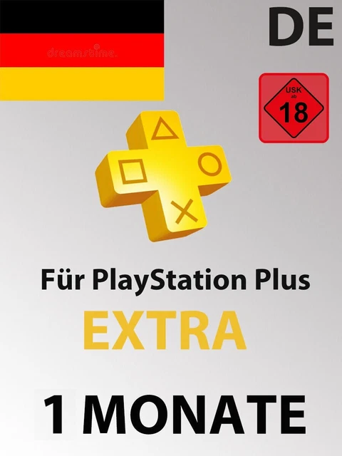 Playstation PLUS Extra - 30 Tage - 15 EUR | Digital PSN Key DE