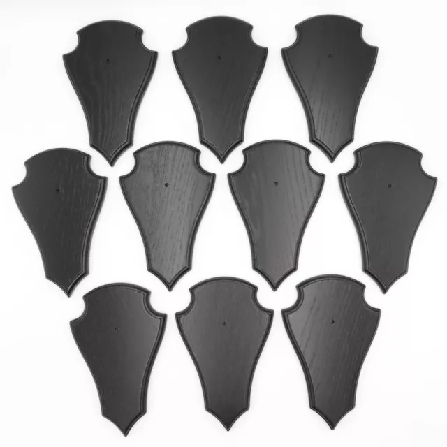 10 Pieza Ciervo Escudo de Trofeo Deseada Roble Oscuro Grande Af 21CM X 13CM