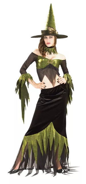 Costume Carnevale Donna Da Sexy Strega Festa Vestito Abito Di Halloween Adulto