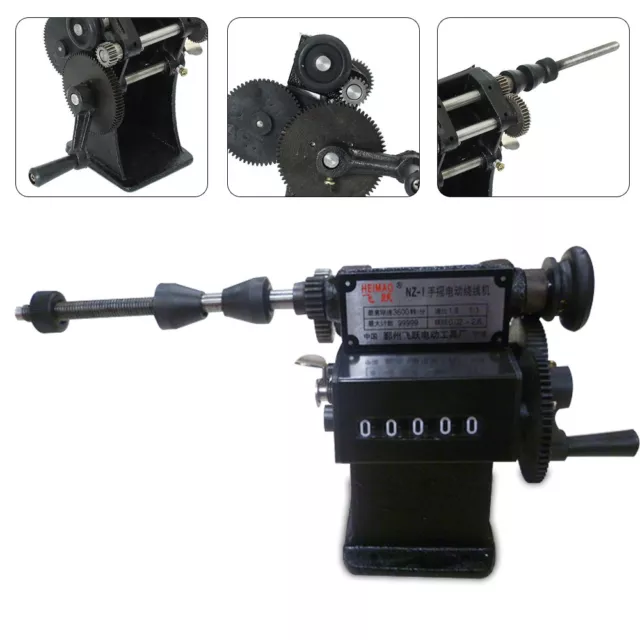 Industrial Manual Electric Coil Counting and Winding Machine Cast Iron Frame 1:8