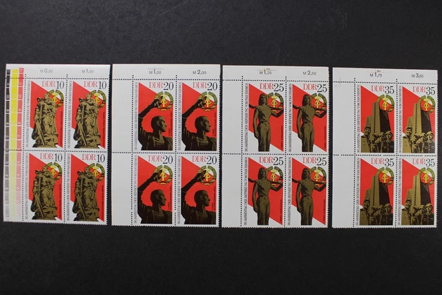 DDR, MiNr. 2038-2041, Viererblöcke, Ecken links oben, postfrisch / MNH - 661050